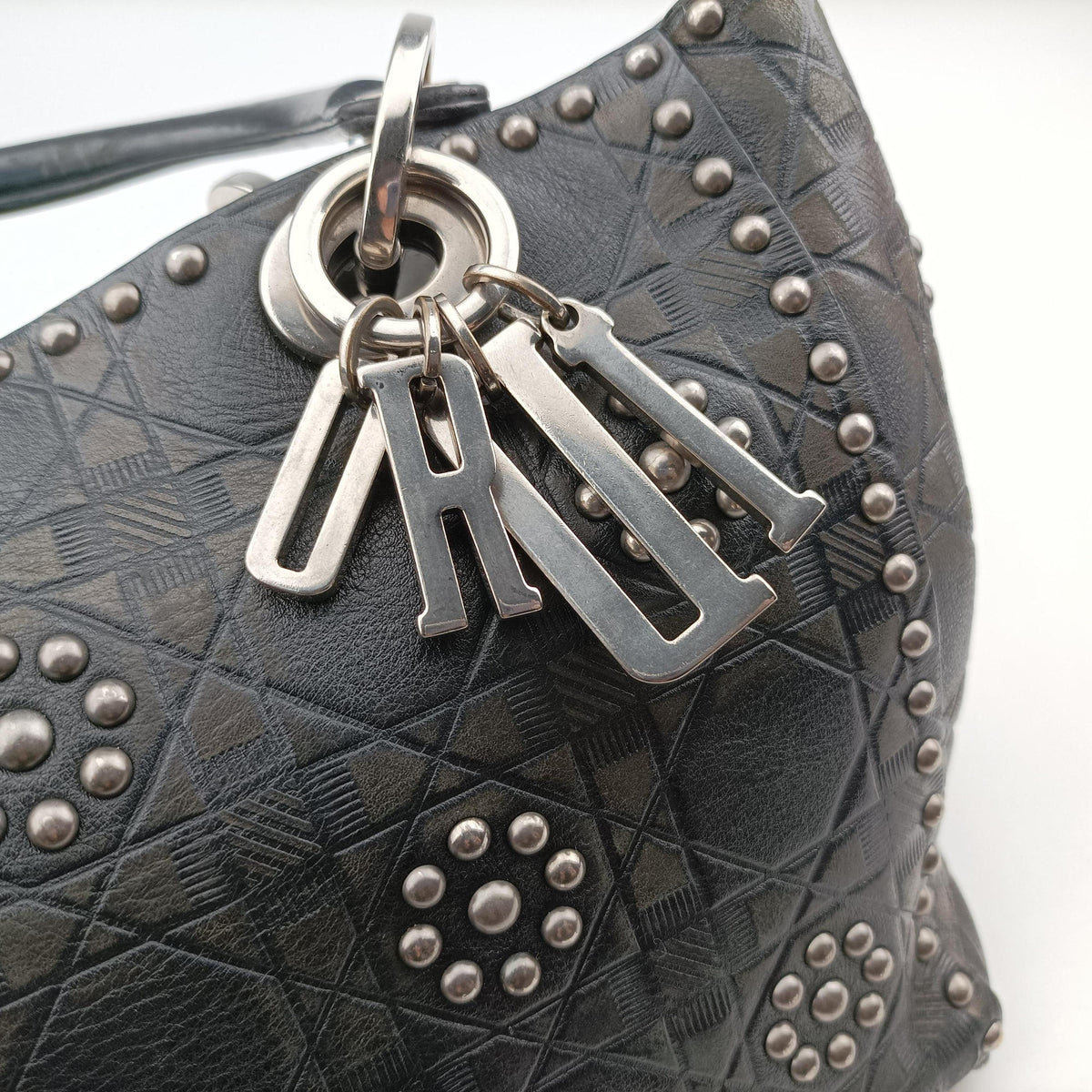Vintage Christian Dior Lady Dior Black Leather  shoulderbag | stylenewstar