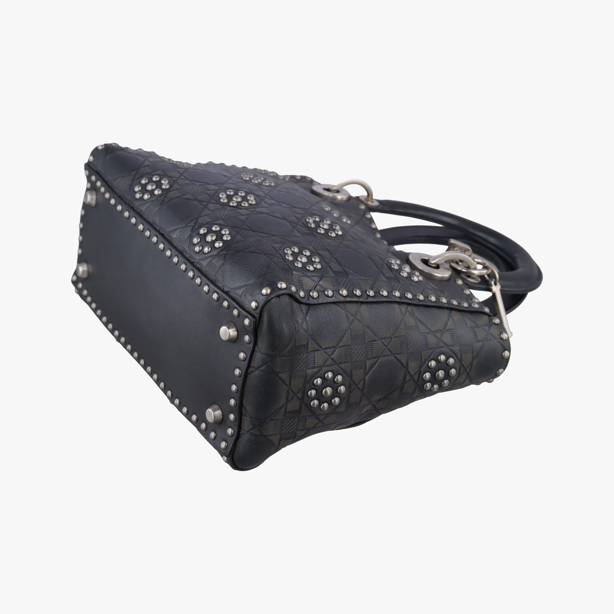 Vintage Christian Dior Lady Dior Black Leather  shoulderbag | stylenewstar
