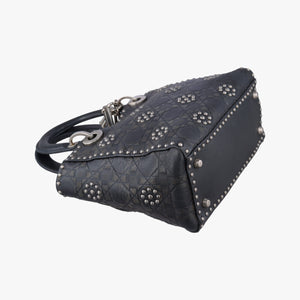 Vintage Christian Dior Lady Dior Black Leather  shoulderbag | stylenewstar