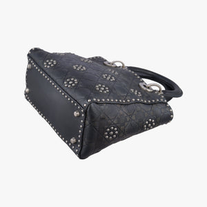 Vintage Christian Dior Lady Dior Black Leather  shoulderbag | stylenewstar
