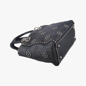 Vintage Christian Dior Lady Dior Black Leather  shoulderbag | stylenewstar