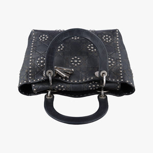 Vintage Christian Dior Lady Dior Black Leather  shoulderbag | stylenewstar
