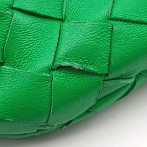Pre-owned Bottega Veneta The Jodie Green lambskin  handbag | stylenewstar