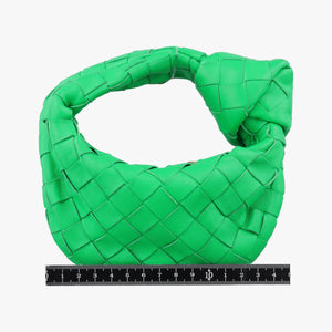 Pre-owned Bottega Veneta The Jodie Green lambskin  handbag | stylenewstar