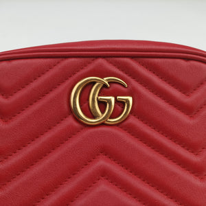 Secondhand Gucci GG Marmont Red Leather 448065 shoulderbag | stylenewstar