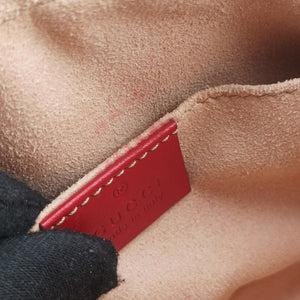 Secondhand Gucci GG Marmont Red Leather 448065 shoulderbag | stylenewstar