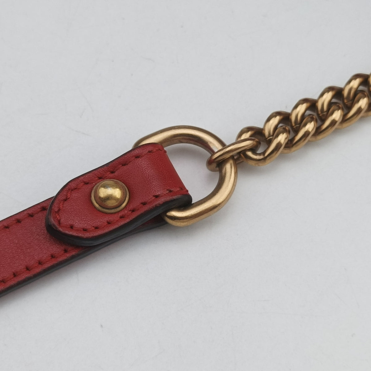 Secondhand Gucci GG Marmont Red Leather 448065 shoulderbag | stylenewstar
