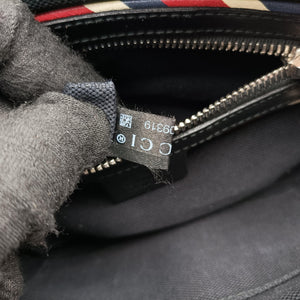 Vintage Gucci Night Courrier badge embellished Black×multi PVC coated canvas 474293 bum bag/waist bag | stylenewstar