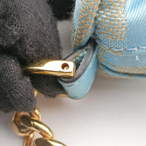 Secondhand VERSACE Medusa blue Fabric  shoulderbag | stylenewstar