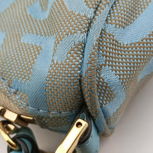 Secondhand VERSACE Medusa blue Fabric  shoulderbag | stylenewstar