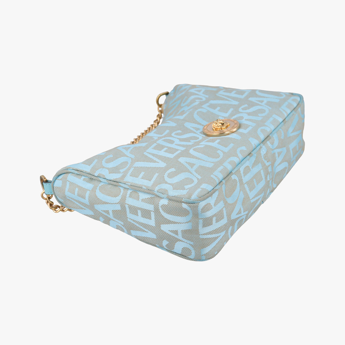 Secondhand VERSACE Medusa blue Fabric  shoulderbag | stylenewstar