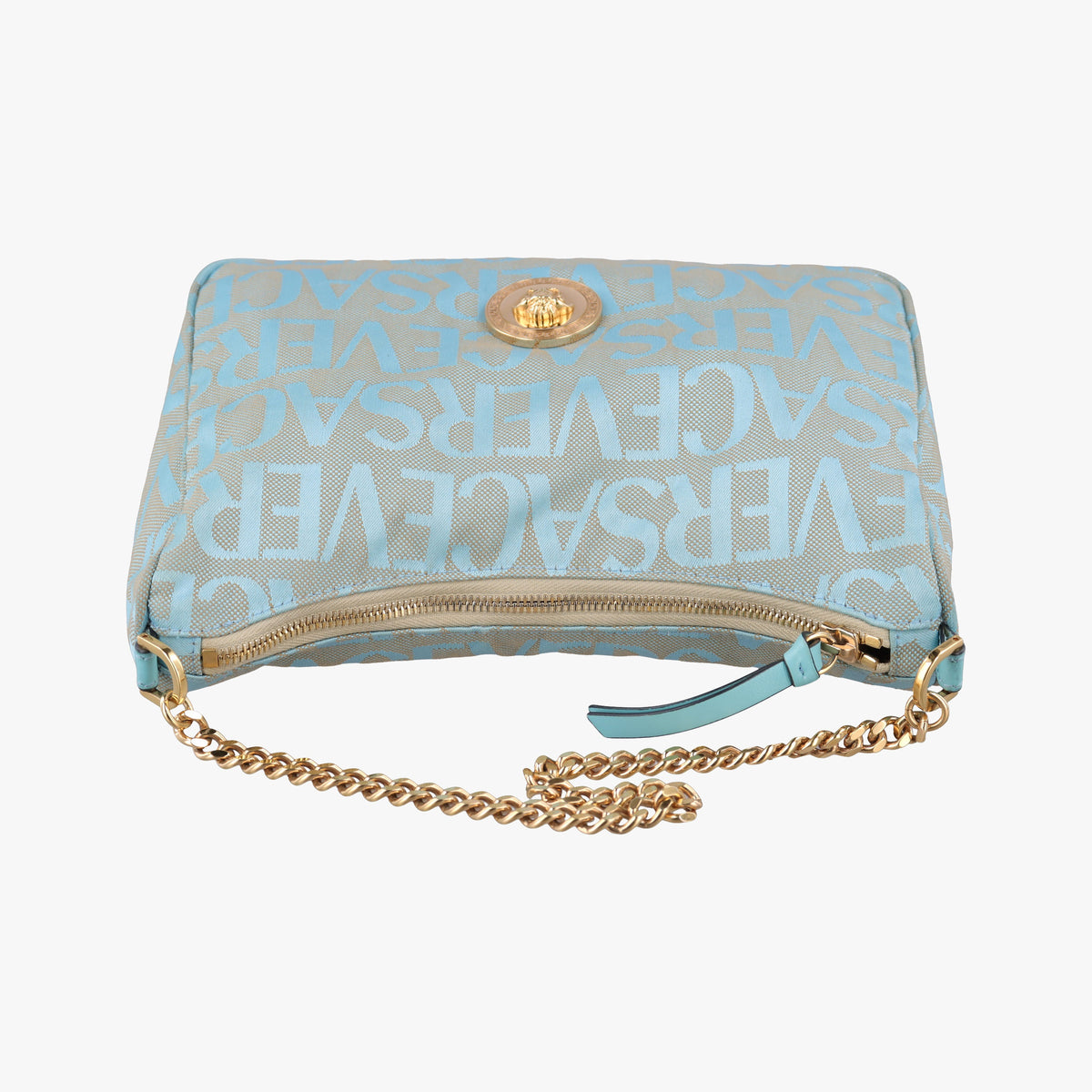 Secondhand VERSACE Medusa blue Fabric  shoulderbag | stylenewstar
