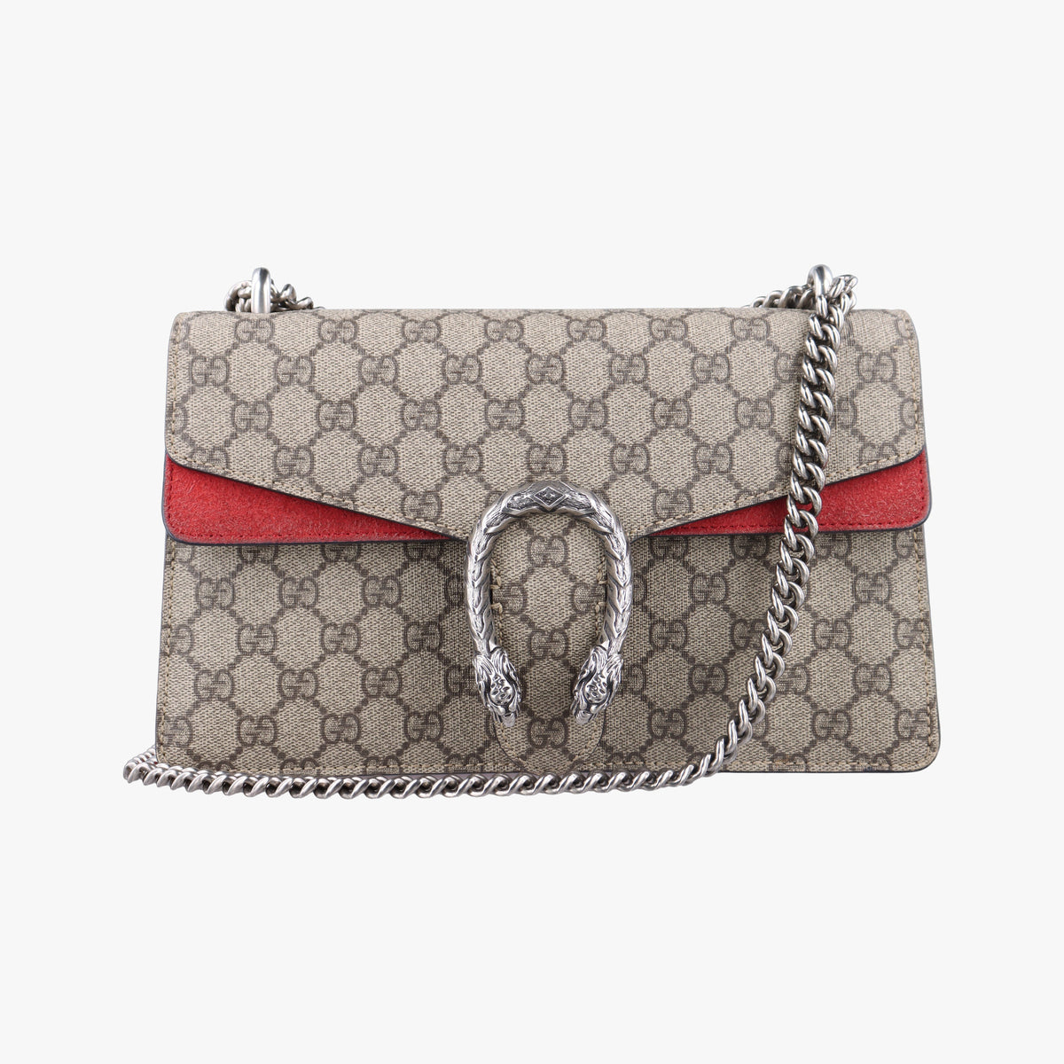 Secondhand Gucci Dionysus beige×red PVC coated canvas×suede 400249 shoulderbag | stylenewstar