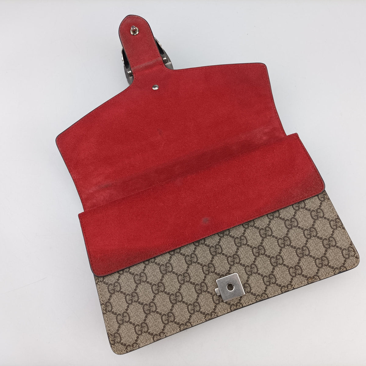 Secondhand Gucci Dionysus beige×red PVC coated canvas×suede 400249 shoulderbag | stylenewstar