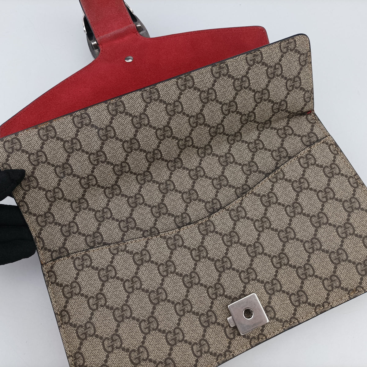 Secondhand Gucci Dionysus beige×red PVC coated canvas×suede 400249 shoulderbag | stylenewstar