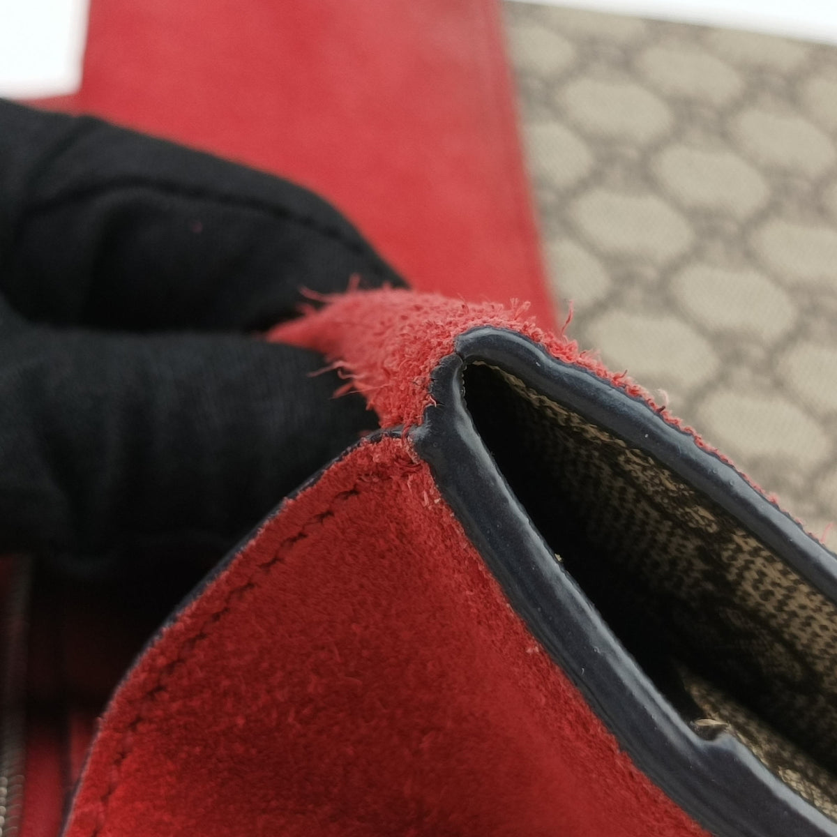 Secondhand Gucci Dionysus beige×red PVC coated canvas×suede 400249 shoulderbag | stylenewstar