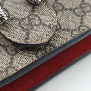 Secondhand Gucci Dionysus beige×red PVC coated canvas×suede 400249 shoulderbag | stylenewstar