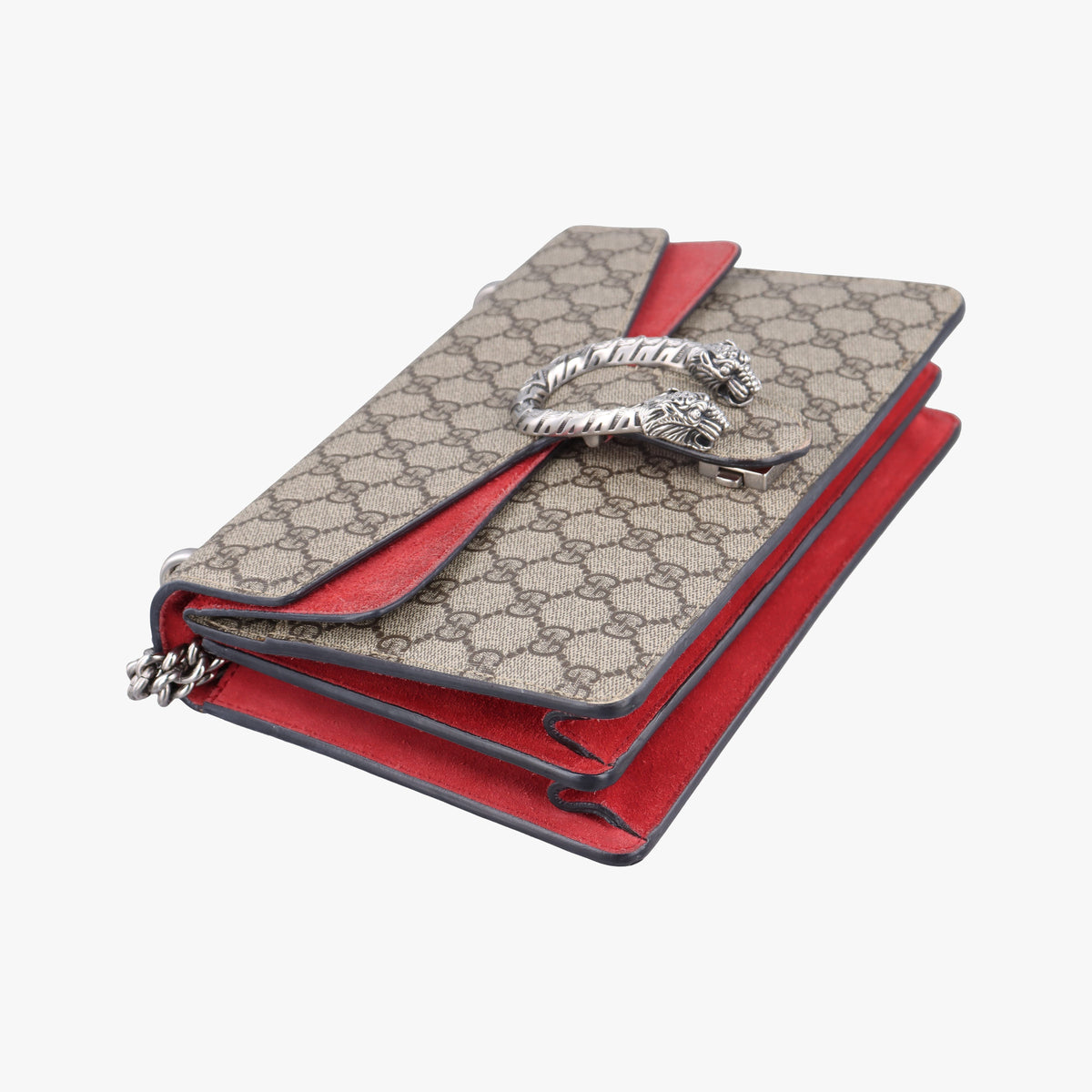 Secondhand Gucci Dionysus beige×red PVC coated canvas×suede 400249 shoulderbag | stylenewstar