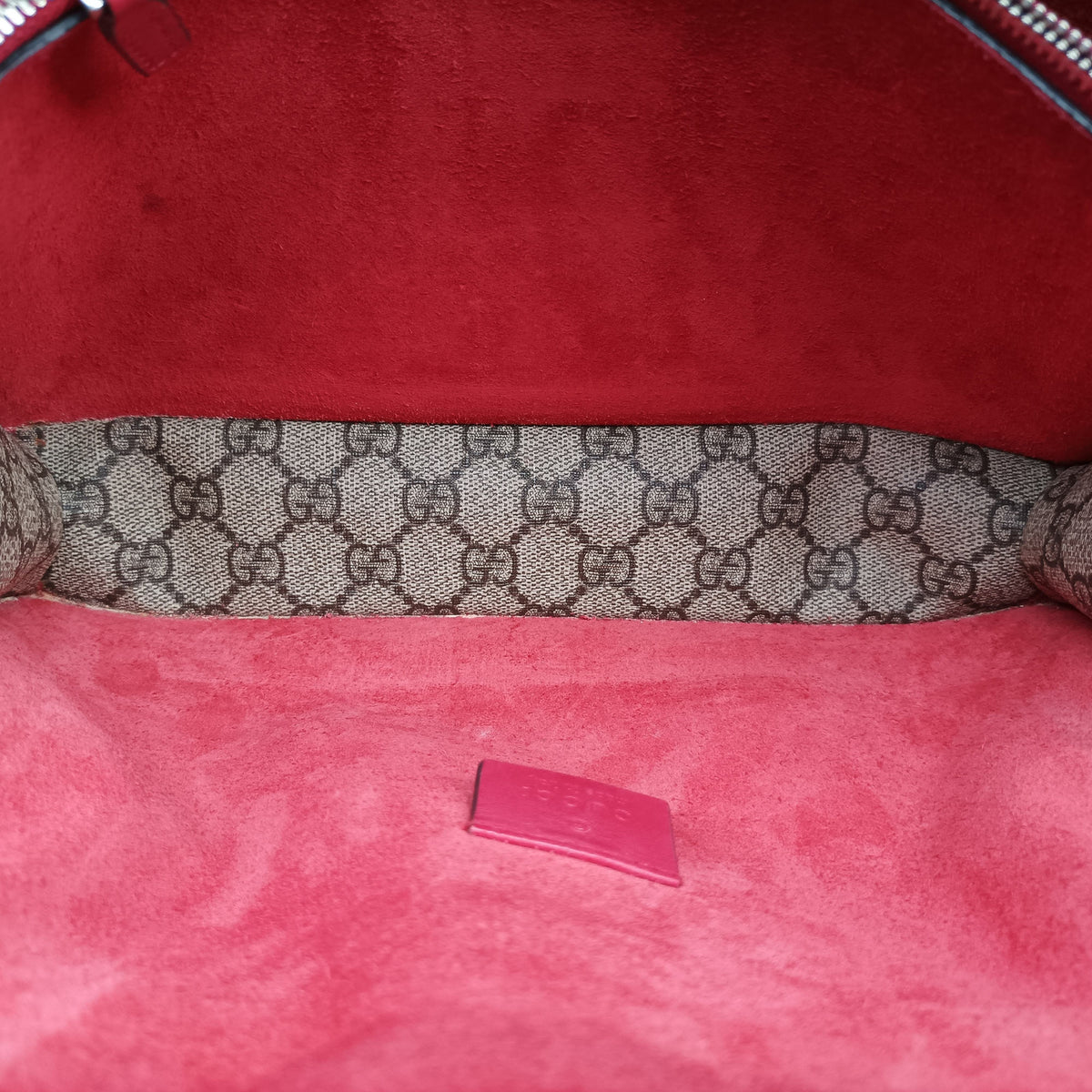 Secondhand Gucci Dionysus beige×red PVC coated canvas×suede 400249 shoulderbag | stylenewstar