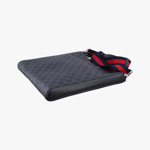 Vintage Gucci GG Supreme Courrier Messenger Black×Multicolour PVC coated canvas×Leather 474137 shoulderbag | stylenewstar