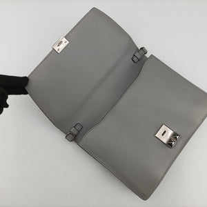 Pre-owned Prada Electra Studded Grey leather 1BD120 shoulderbag | stylenewstar