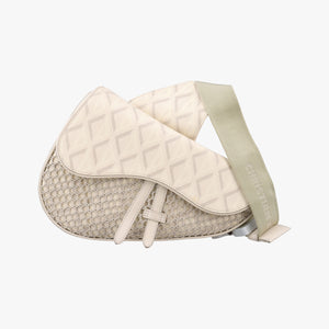 Pre-owned Christian Dior Saddle Beige PVC coated canvas × leather  bum bag/waist bag | stylenewstar