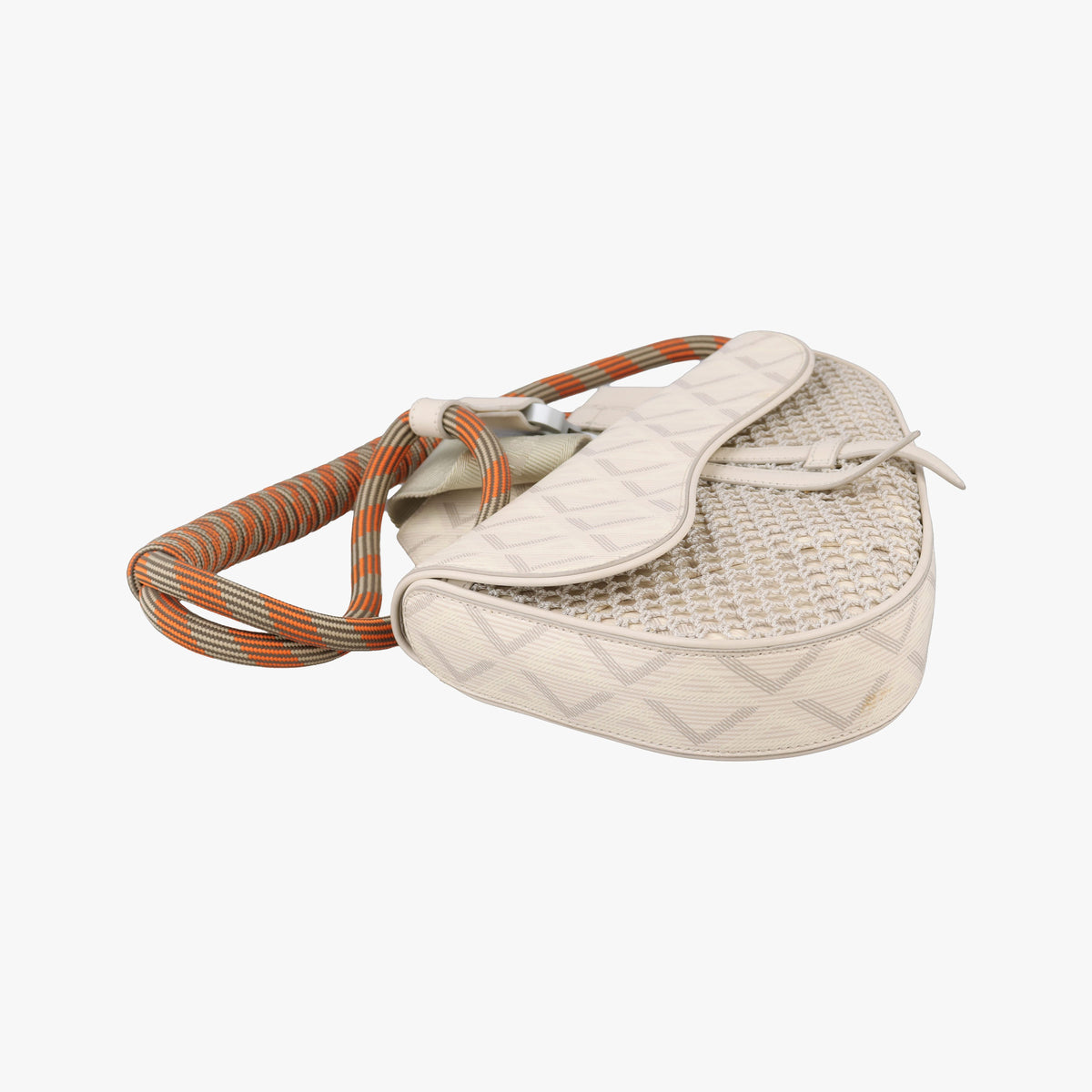 Pre-owned Christian Dior Saddle Beige PVC coated canvas × leather  bum bag/waist bag | stylenewstar