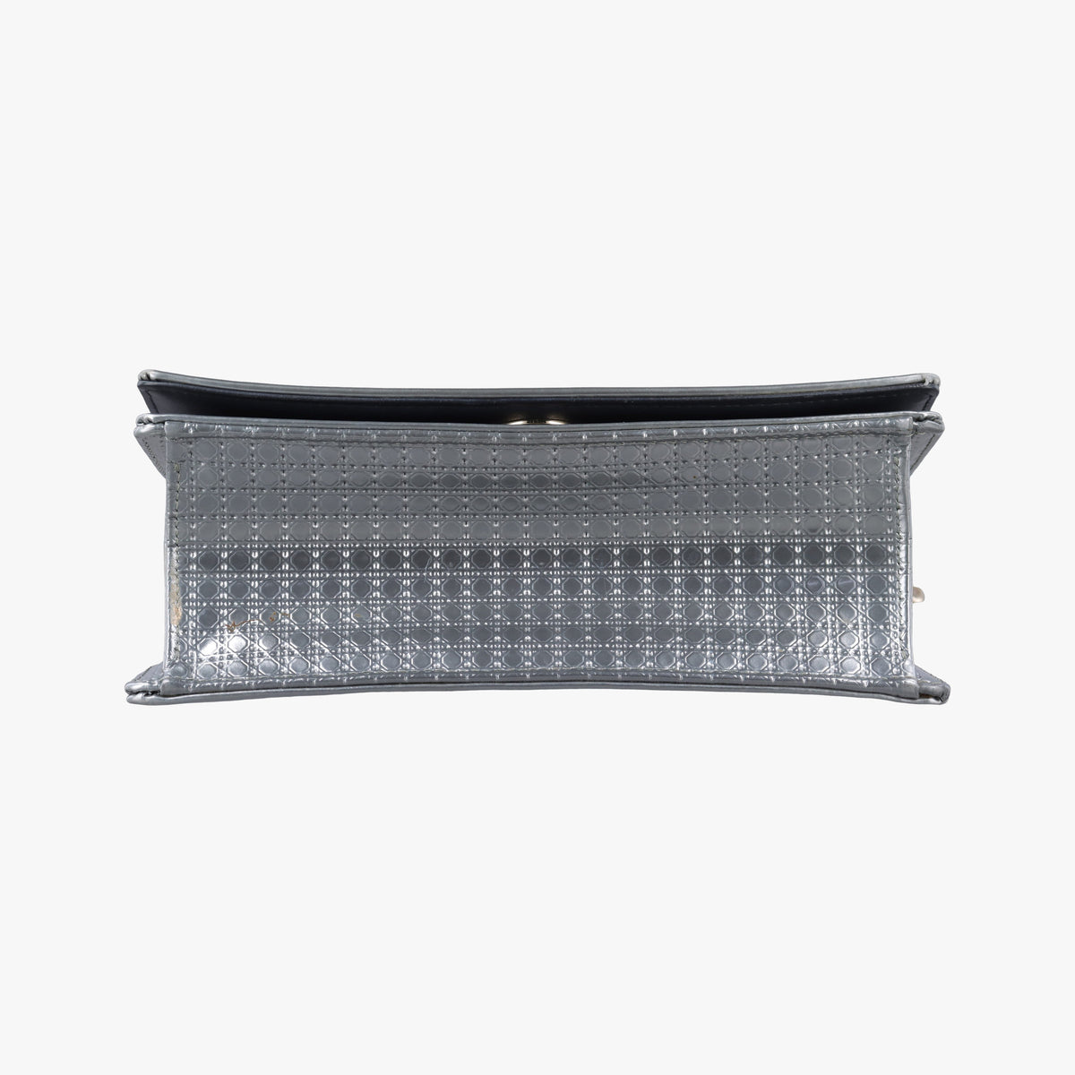 Pre-owned Christian Dior Diorama Silver Patent  shoulderbag | stylenewstar