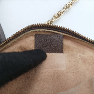 Pre-owned Gucci Ophidia Brown×beige PVC coated canvas×Leather 550618 shoulderbag | stylenewstar
