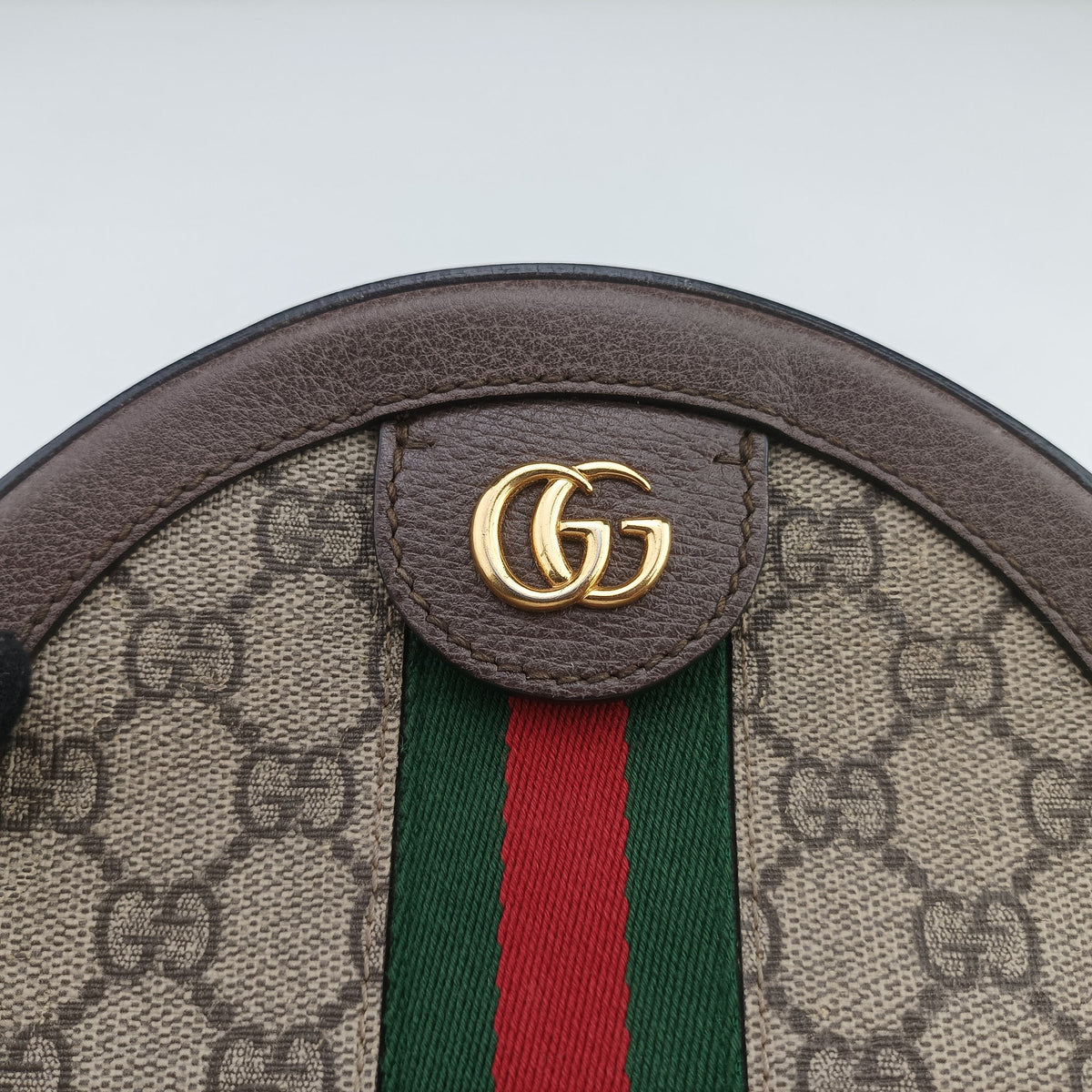 Pre-owned Gucci Ophidia Brown×beige PVC coated canvas×Leather 550618 shoulderbag | stylenewstar