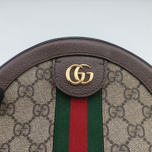 Pre-owned Gucci Ophidia Brown×beige PVC coated canvas×Leather 550618 shoulderbag | stylenewstar