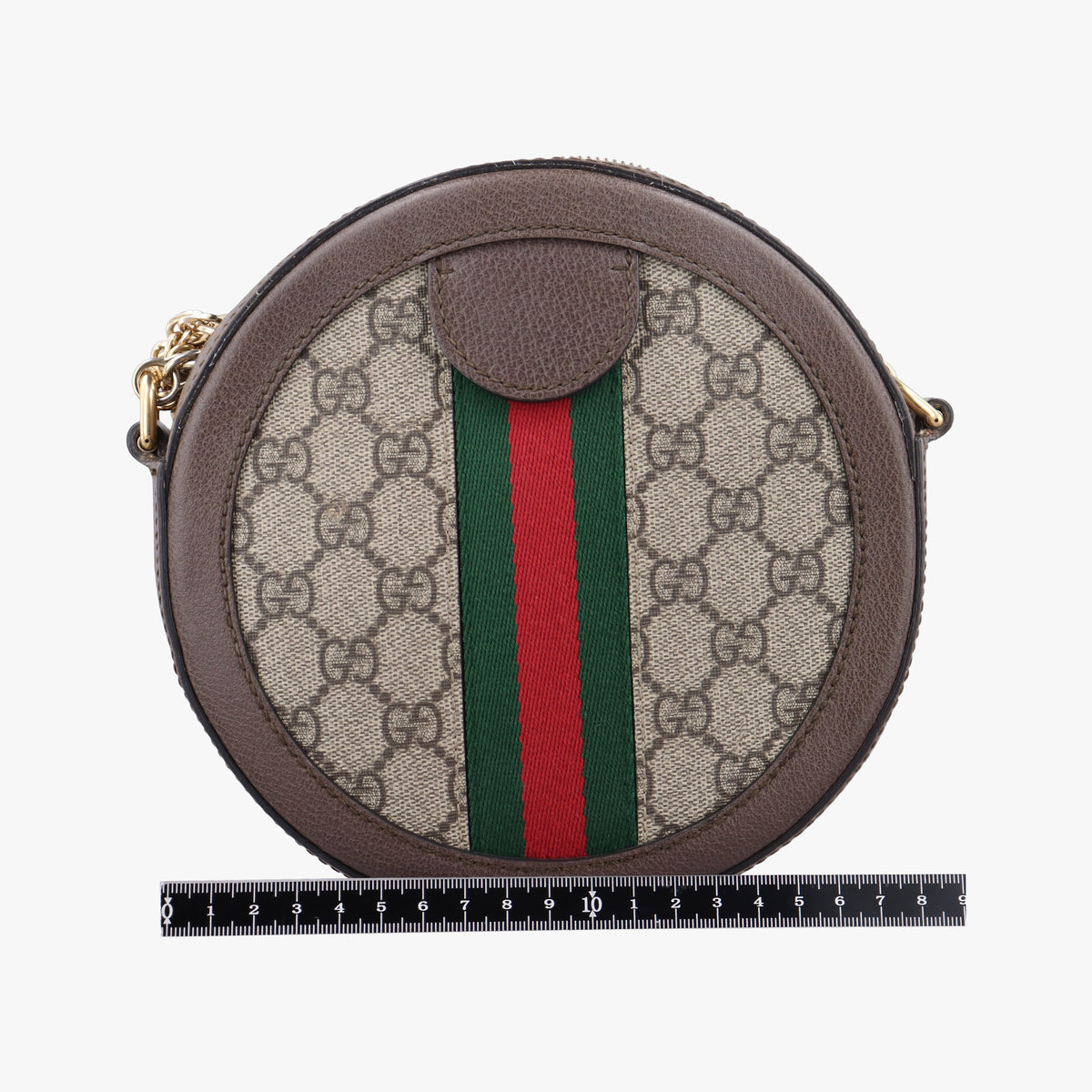 Pre-owned Gucci Ophidia Brown×beige PVC coated canvas×Leather 550618 shoulderbag | stylenewstar