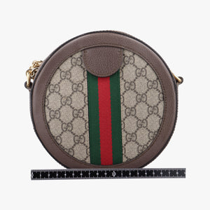 Pre-owned Gucci Ophidia Brown×beige PVC coated canvas×Leather 550618 shoulderbag | stylenewstar