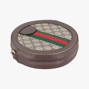 Pre-owned Gucci Ophidia Brown×beige PVC coated canvas×Leather 550618 shoulderbag | stylenewstar