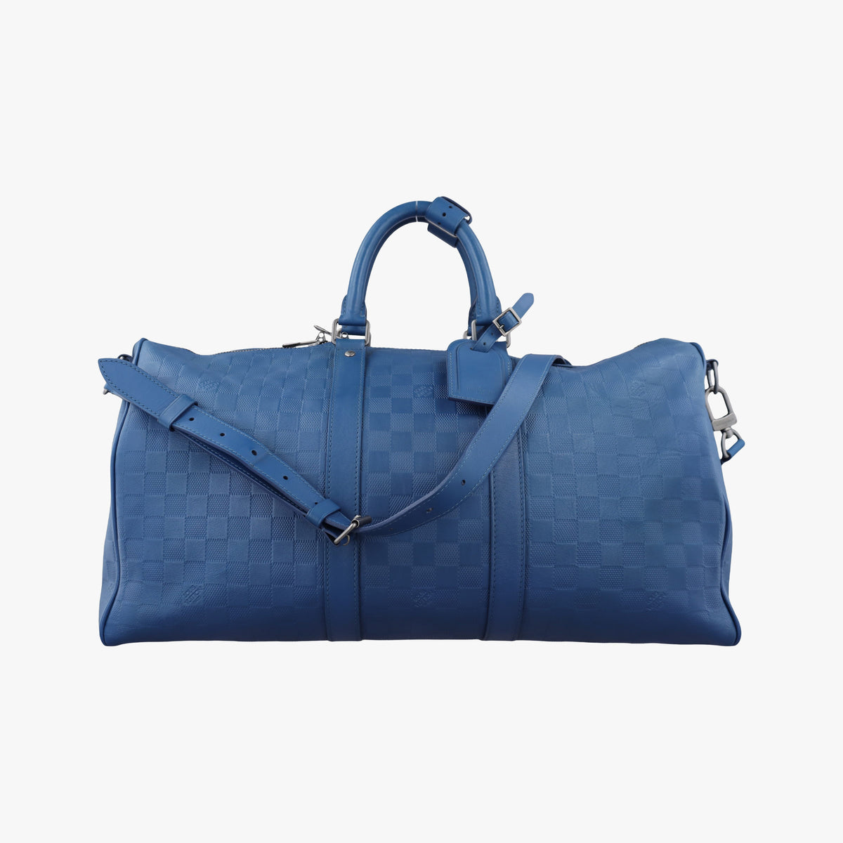 Pre-owned Louis Vuitton Keepall Bandouliere 45 Blue Damier Infini  shoulderbag | stylenewstar