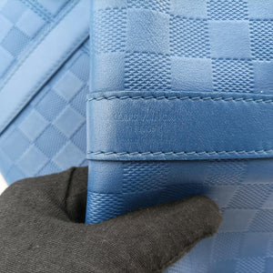 Pre-owned Louis Vuitton Keepall Bandouliere 45 Blue Damier Infini  shoulderbag | stylenewstar