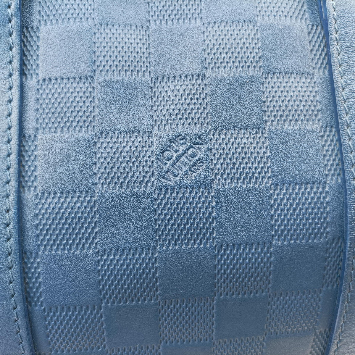Pre-owned Louis Vuitton Keepall Bandouliere 45 Blue Damier Infini  shoulderbag | stylenewstar