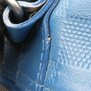 Pre-owned Louis Vuitton Keepall Bandouliere 45 Blue Damier Infini  shoulderbag | stylenewstar