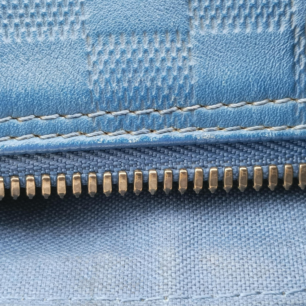 Pre-owned Louis Vuitton Keepall Bandouliere 45 Blue Damier Infini  shoulderbag | stylenewstar