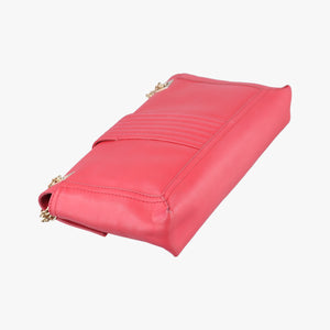 Pre-owned Fendi Baguette Chain Flap Red Leather 8BT139 shoulderbag | stylenewstar