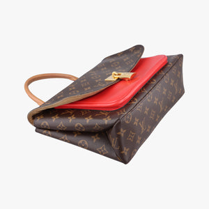 Pre-owned Louis Vuitton MARIGNAN Brown × Coquelicot Monogram Canvas×calf leather M44286 shoulderbag | stylenewstar