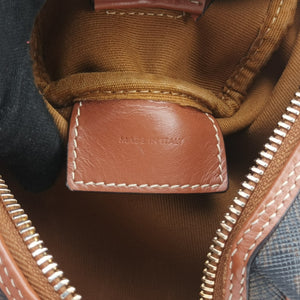 Pre-owned Celine Triomphe Boston Brown PVC coated canvas x leather  shoulderbag | stylenewstar