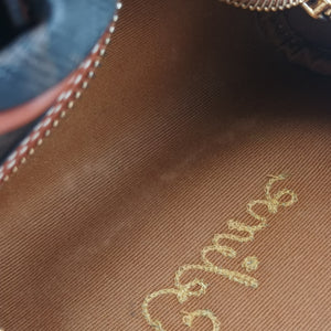 Pre-owned Celine Triomphe Boston Brown PVC coated canvas x leather  shoulderbag | stylenewstar