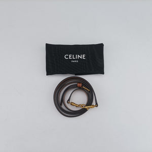 Pre-owned Celine Triomphe Boston Brown PVC coated canvas x leather  shoulderbag | stylenewstar