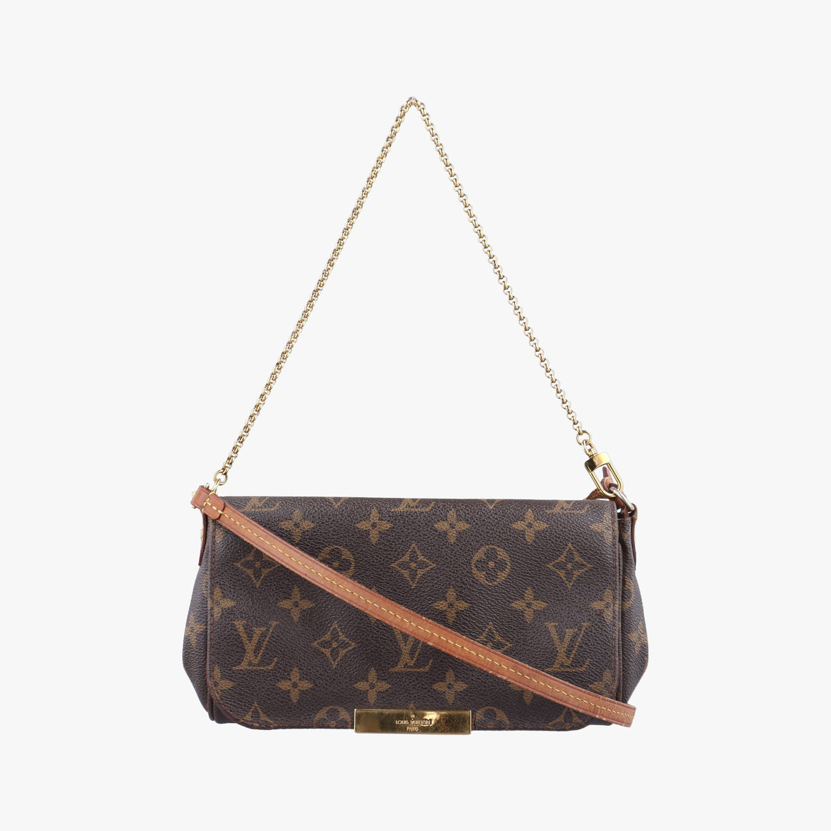 Pre-owned Louis Vuitton FAVORITE PM brown Monogram Canvas M40717 shoulderbag | stylenewstar