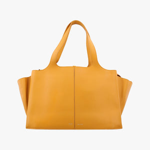 Pre-owned Celine Trifold Yellow Leather 178883 handbag | stylenewstar