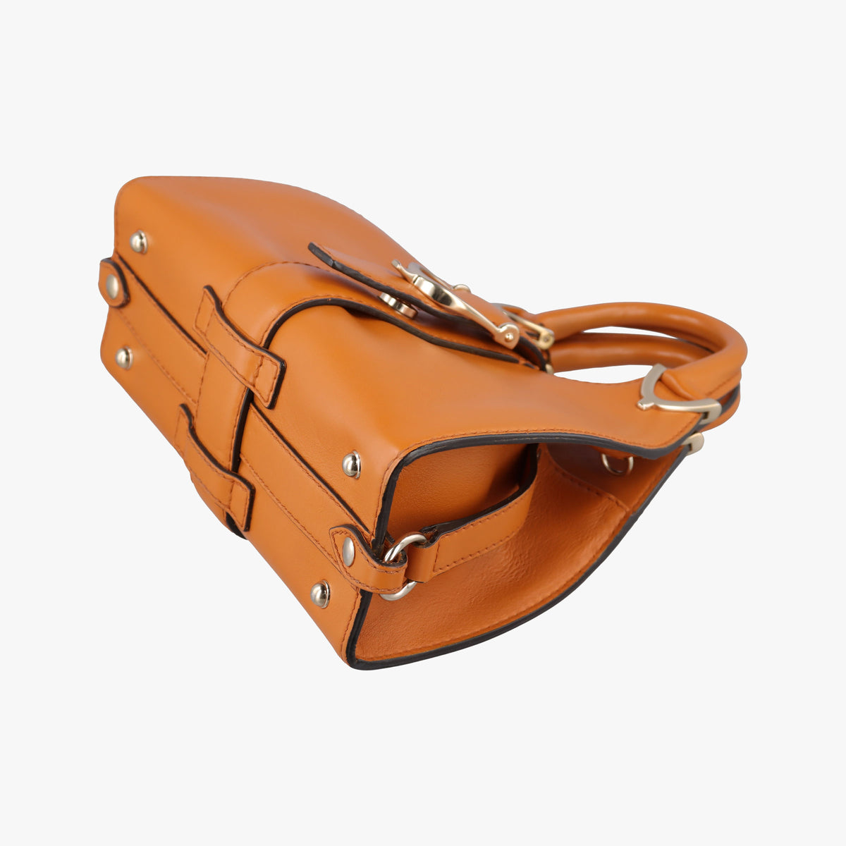 Pre-owned Gucci Stirrup Brown leather 277515 handbag | stylenewstar