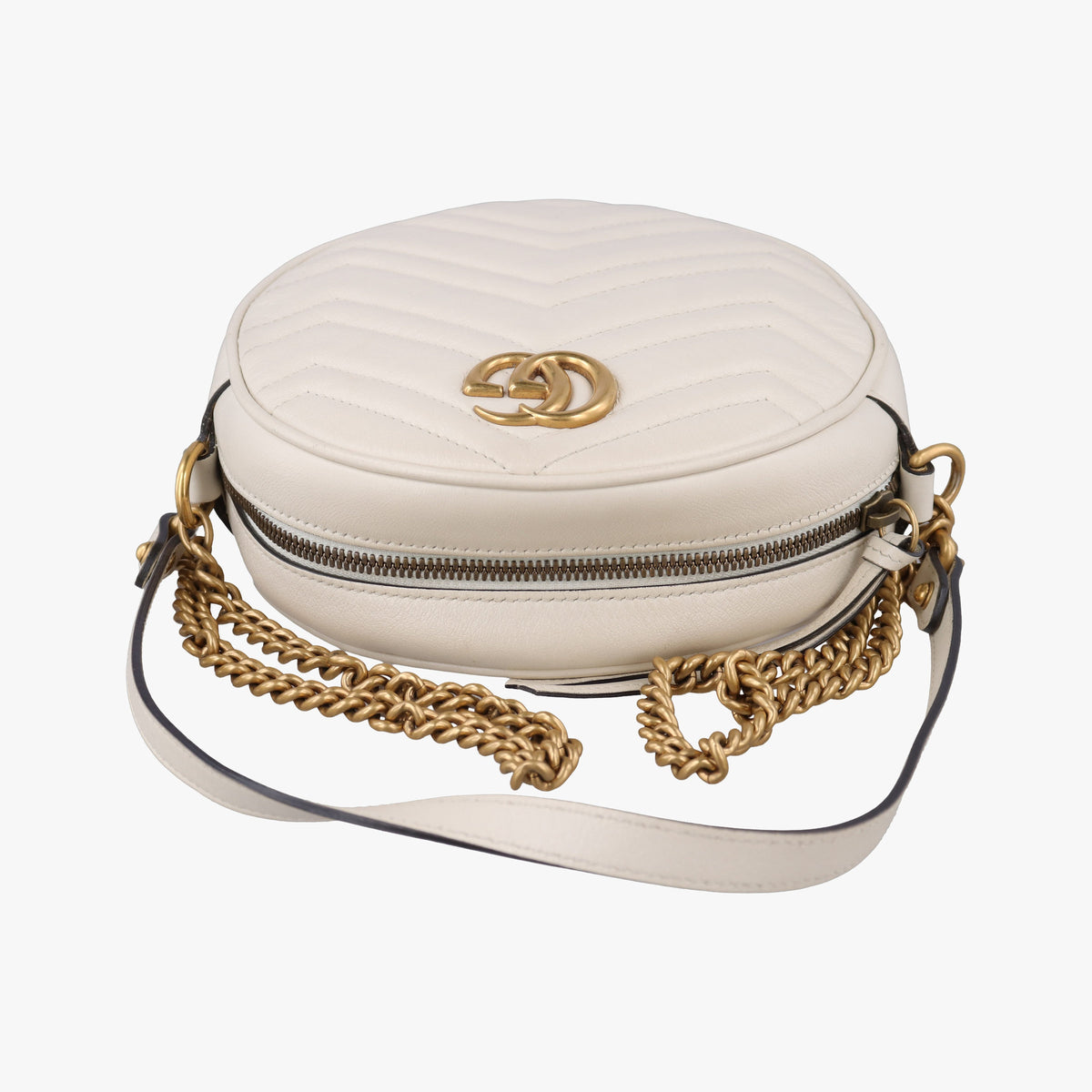 Vintage Gucci GG Marmont White Leather 550154 shoulderbag | stylenewstar