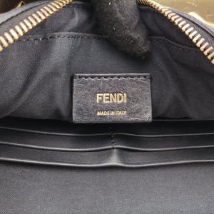 Pre-owned Fendi Monster Camera case Black Leather 7M0286 shoulderbag | stylenewstar