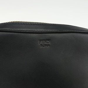 Pre-owned Fendi Monster Camera case Black Leather 7M0286 shoulderbag | stylenewstar